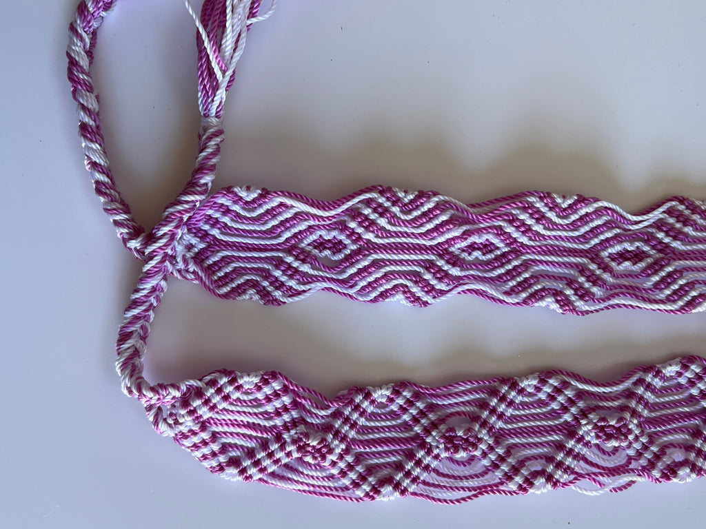 Woven Braided Pink Belt