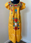 Handmade Oaxacan Embroidered Long Length Dress - San Antonino Style