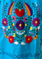 Handmade Oaxacan Embroidered Short Length Dress - San Antonino Style