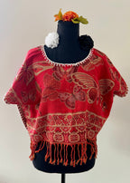 Butterfly Cropped Huipil-style Top