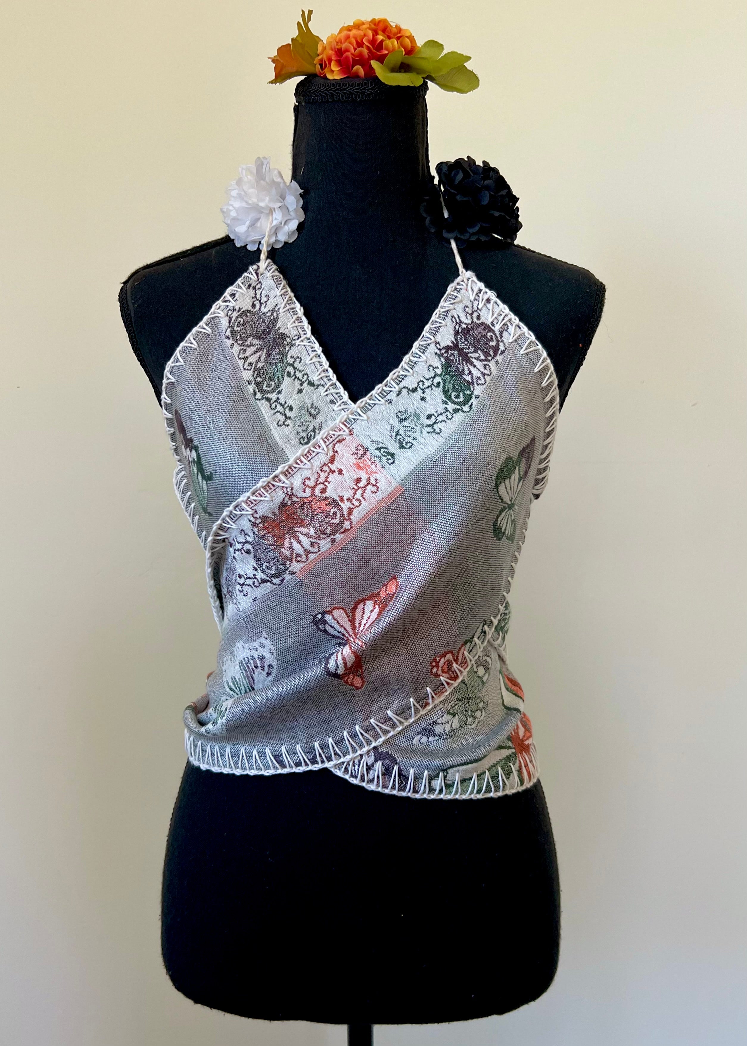 Reversible Cross-Back Wrap Top