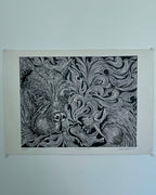 “Al Lado Del Rio” by Leon Arrazola- Grabado- Woodcut Printmaking 3/30