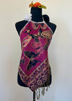 Butterfly Diamond Backless Halter Top