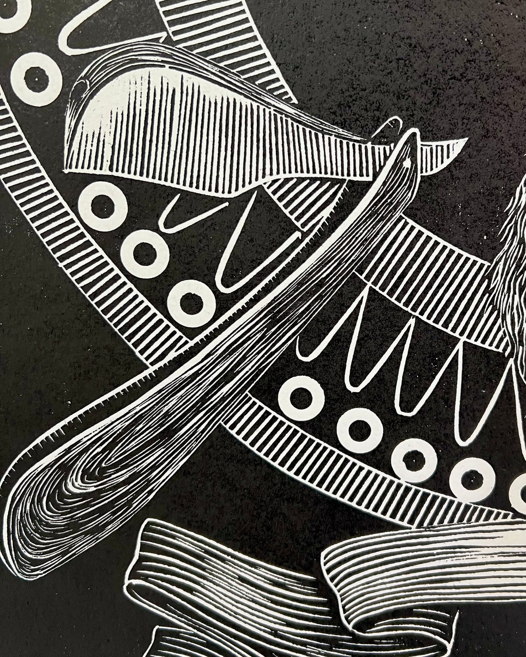 “Sin Título” by Leon Arrazola- Grabado- Woodcut Printmaking
