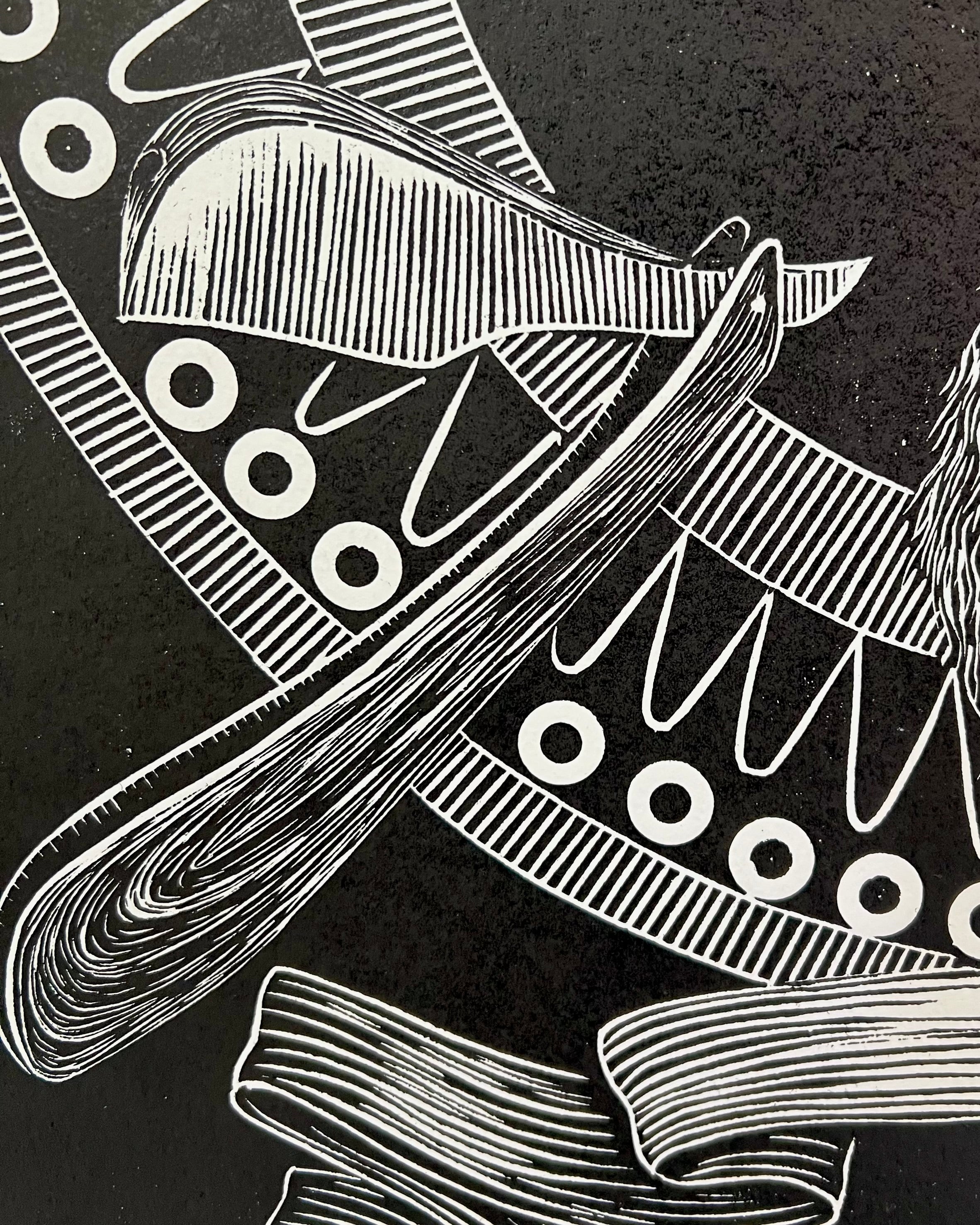 “Sin Título” by Leon Arrazola- Grabado- Woodcut Printmaking