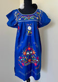 Handmade Oaxacan Embroidered Short Length Dress - San Antonino Style