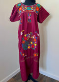 Handmade Oaxacan Embroidered Long Length Dress - San Antonino Style