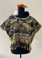 Butterfly Cropped Huipil-style Top