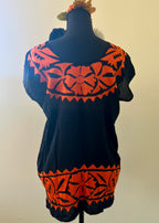 Traditional Oaxacan Embroidered Blouse – San Antonino Style