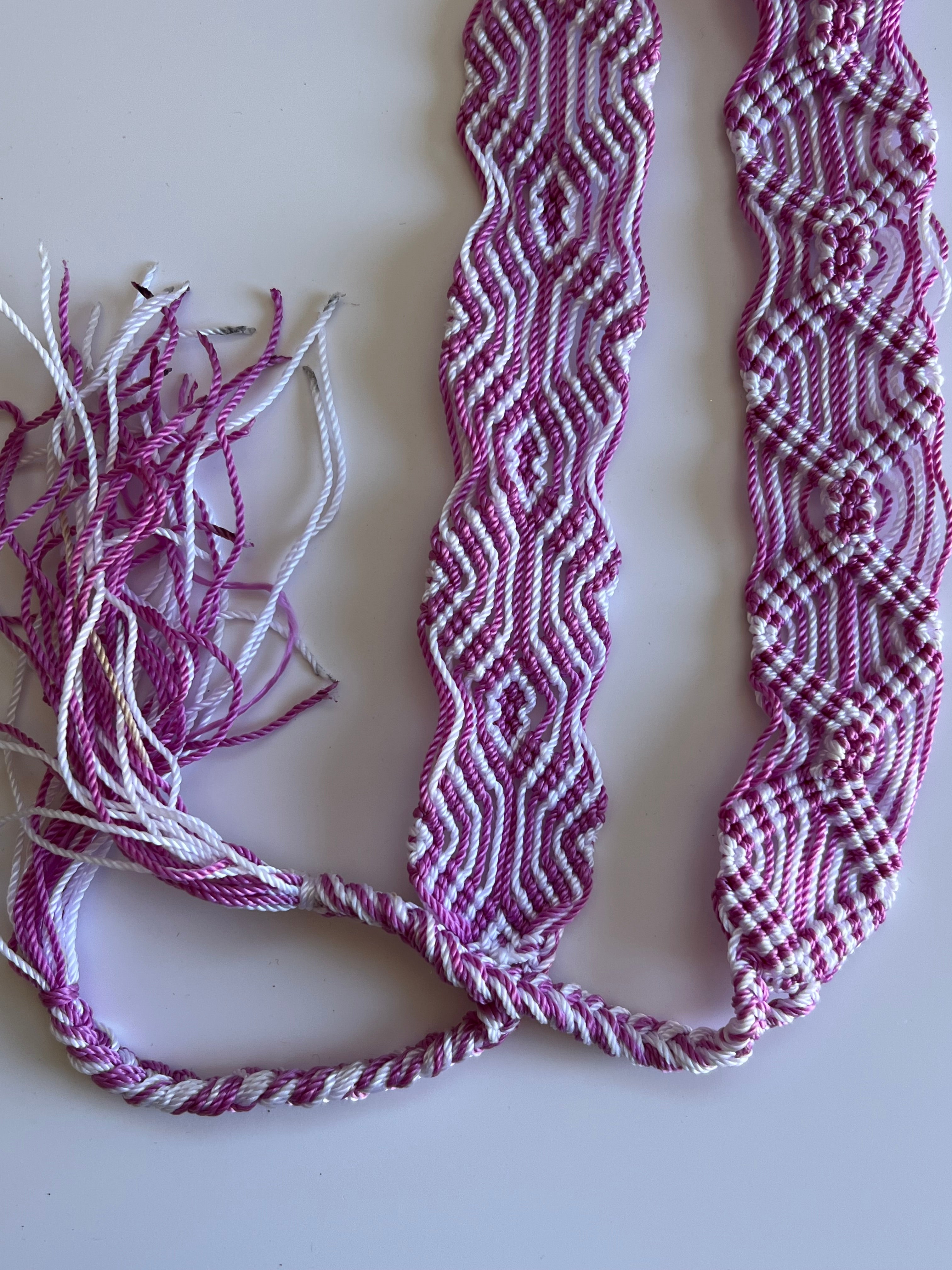 Woven Braided Pink Belt