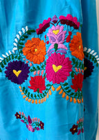 Handmade Oaxacan Embroidered Short Length Dress - San Antonino Style