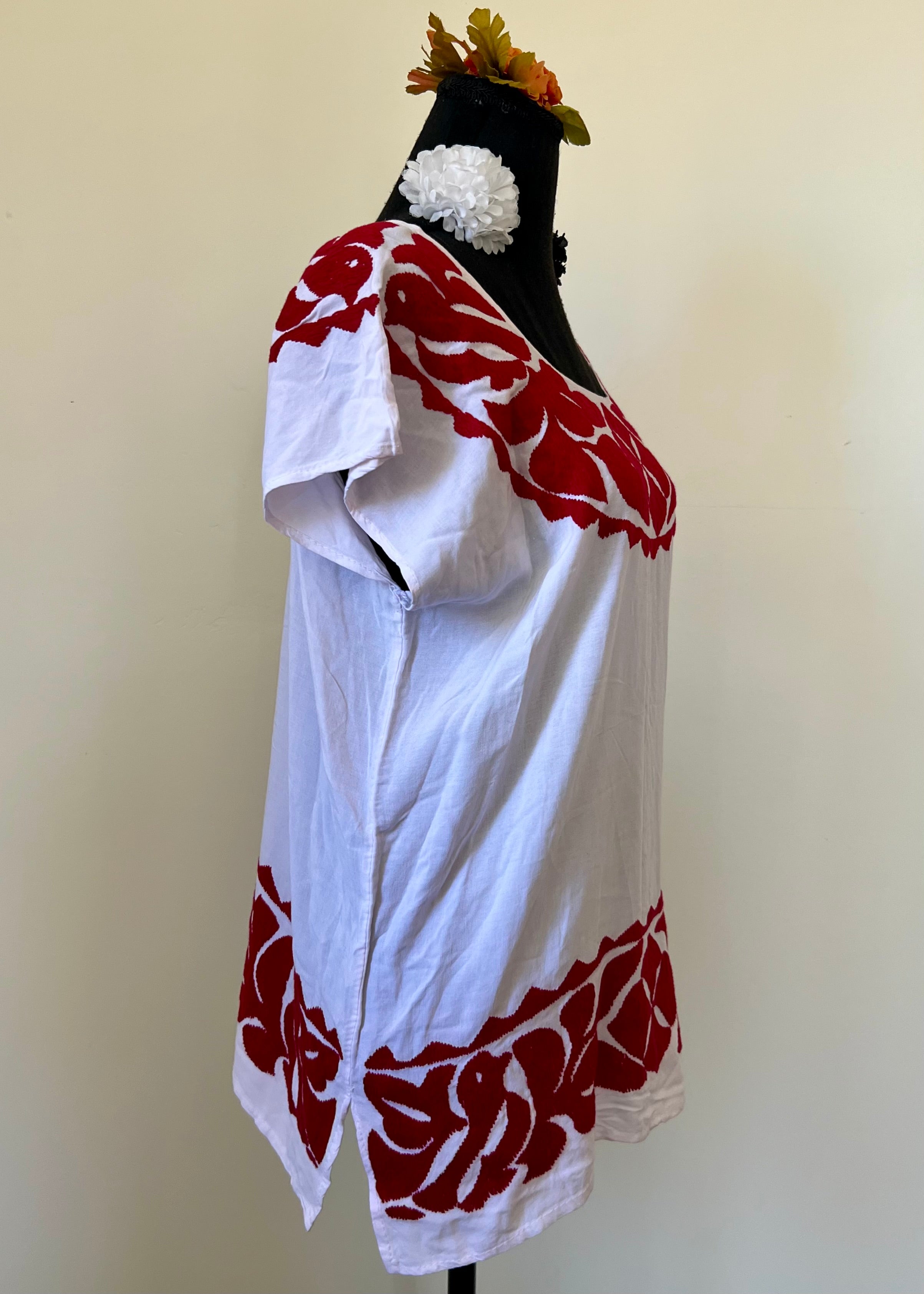 Traditional Oaxacan Embroidered Blouse – San Antonino Style