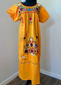 Handmade Oaxacan Embroidered Long Length Dress - San Antonino Style
