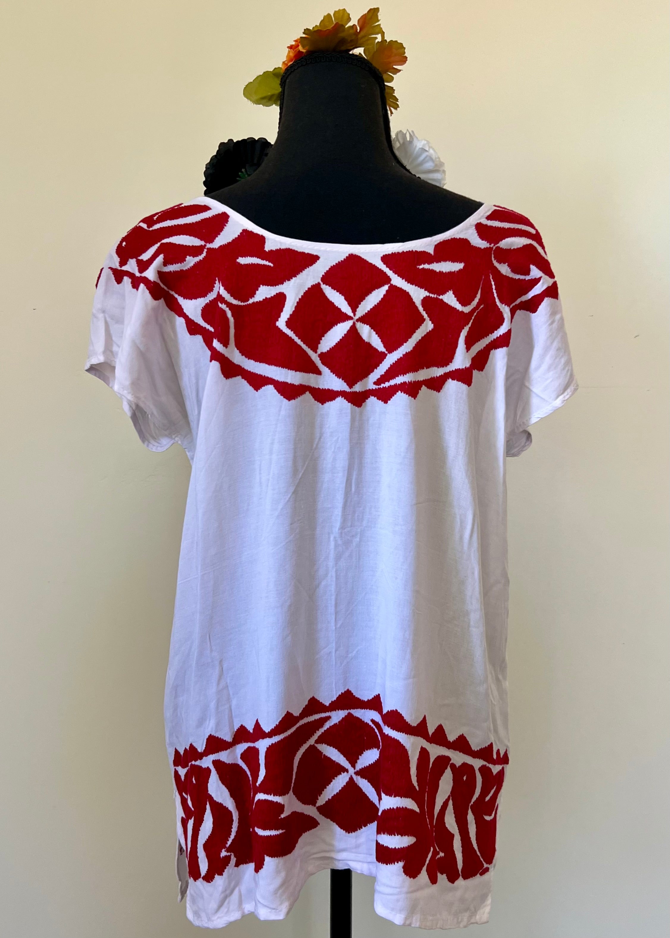 Traditional Oaxacan Embroidered Blouse – San Antonino Style