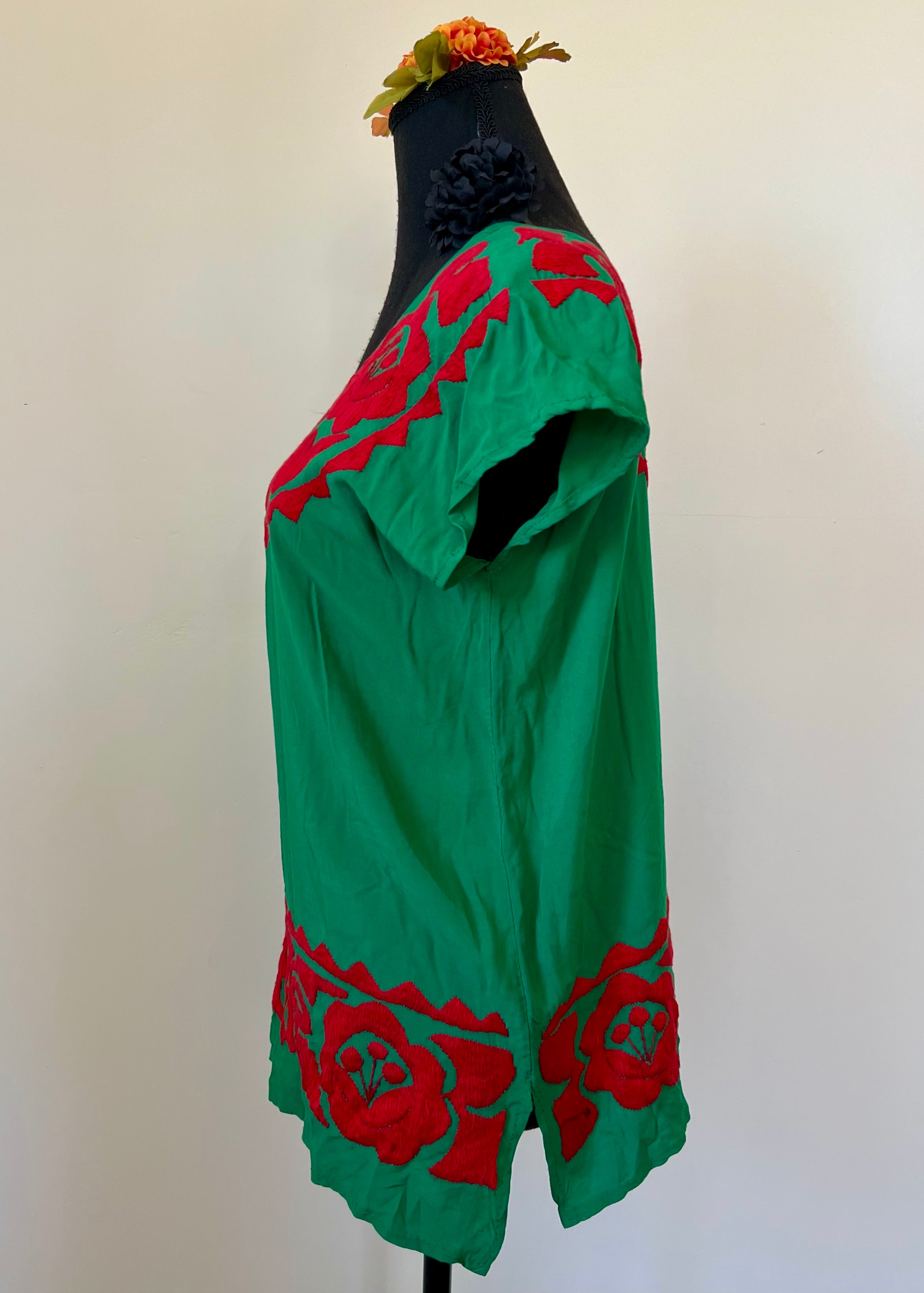 Traditional Oaxacan Embroidered Blouse – San Antonino Style