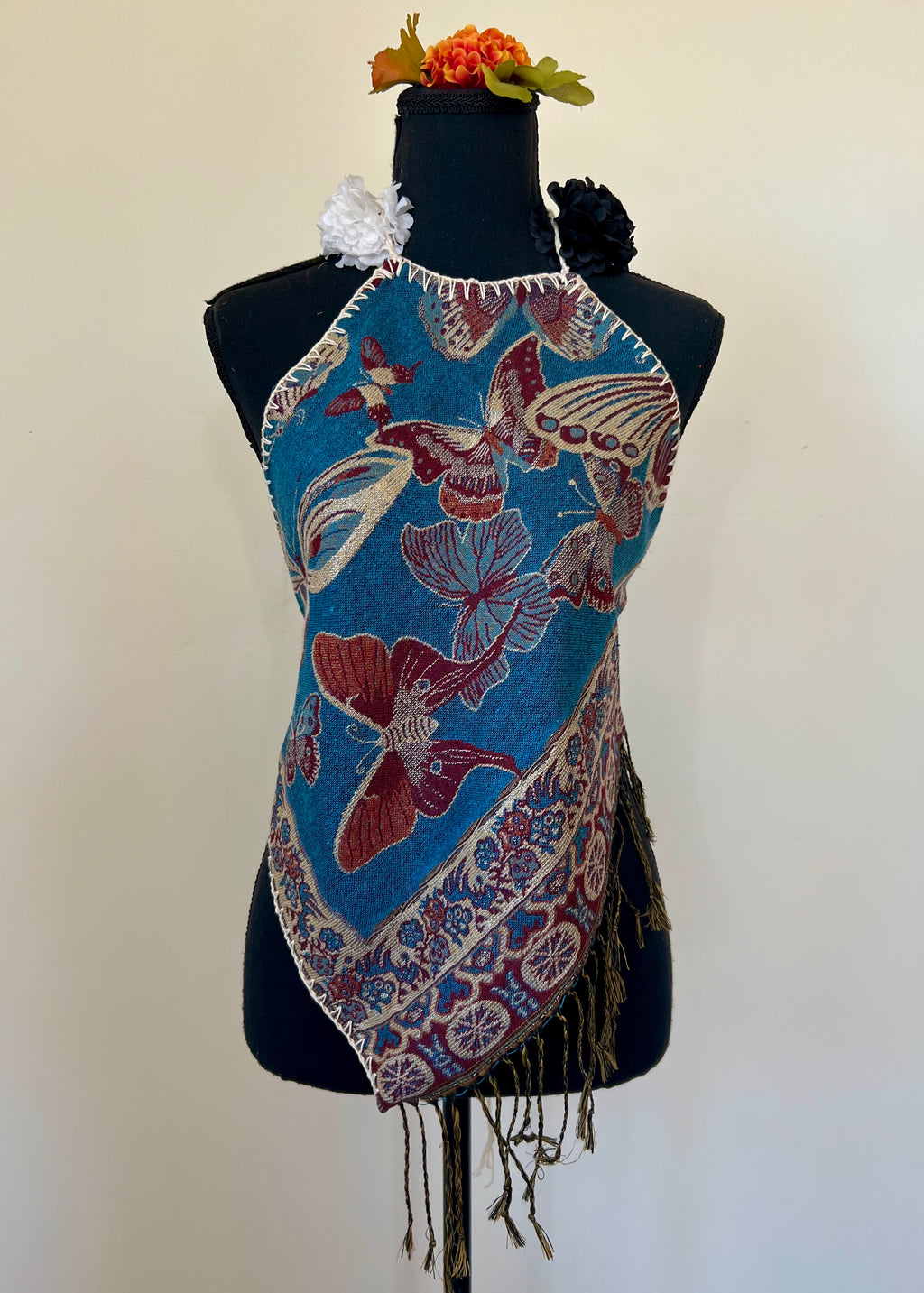 Butterfly Diamond Backless Halter Top