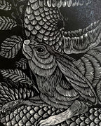 “Polinizacion” by Leon Arrazola- Grabado- Woodcut Printmaking 3/30