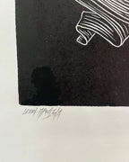“Sin Título” by Leon Arrazola- Grabado- Woodcut Printmaking