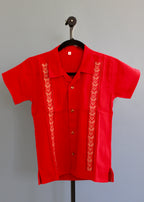 Guayabera Shirt Boys Handmade