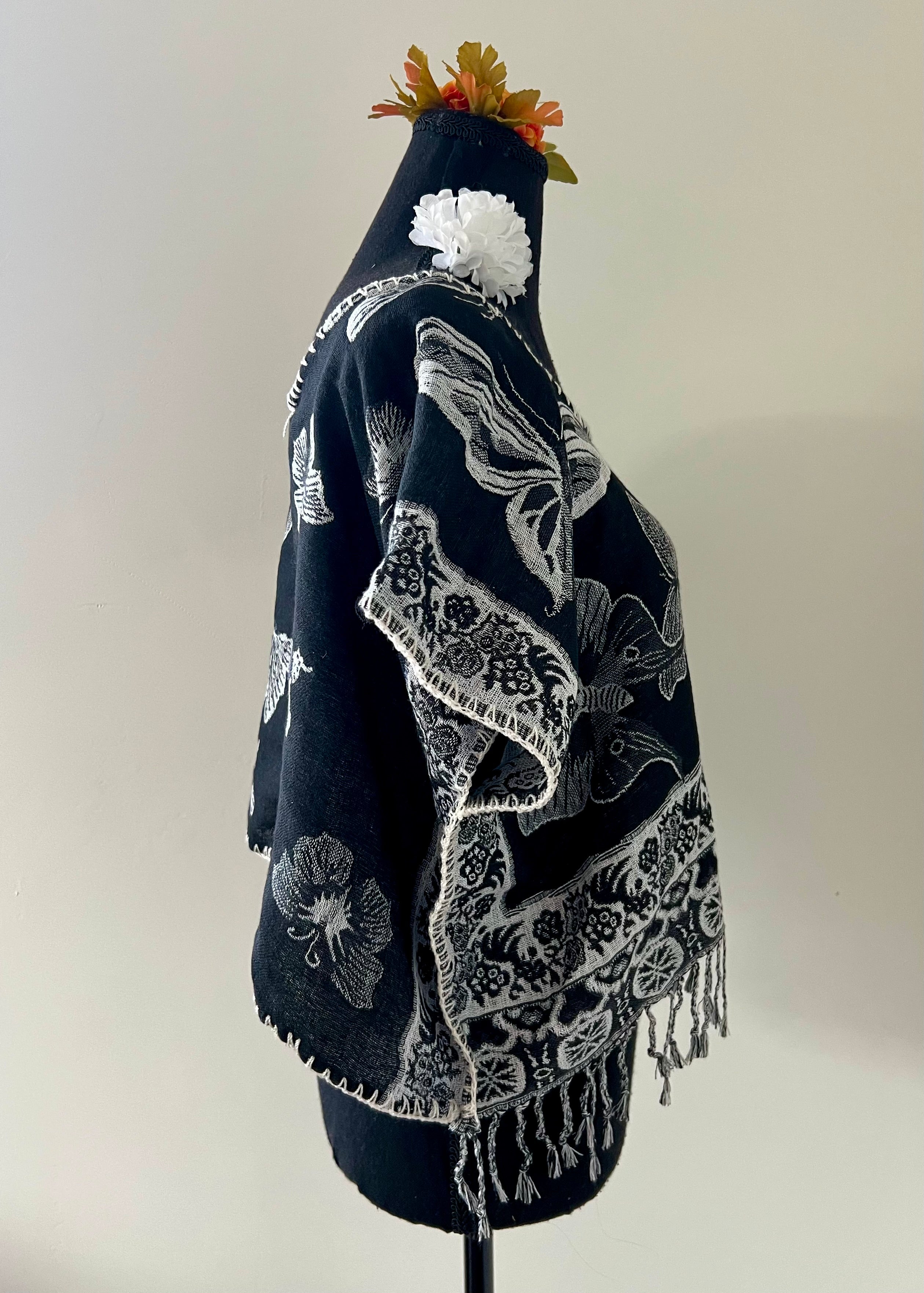 Butterfly Cropped Huipil-style Top