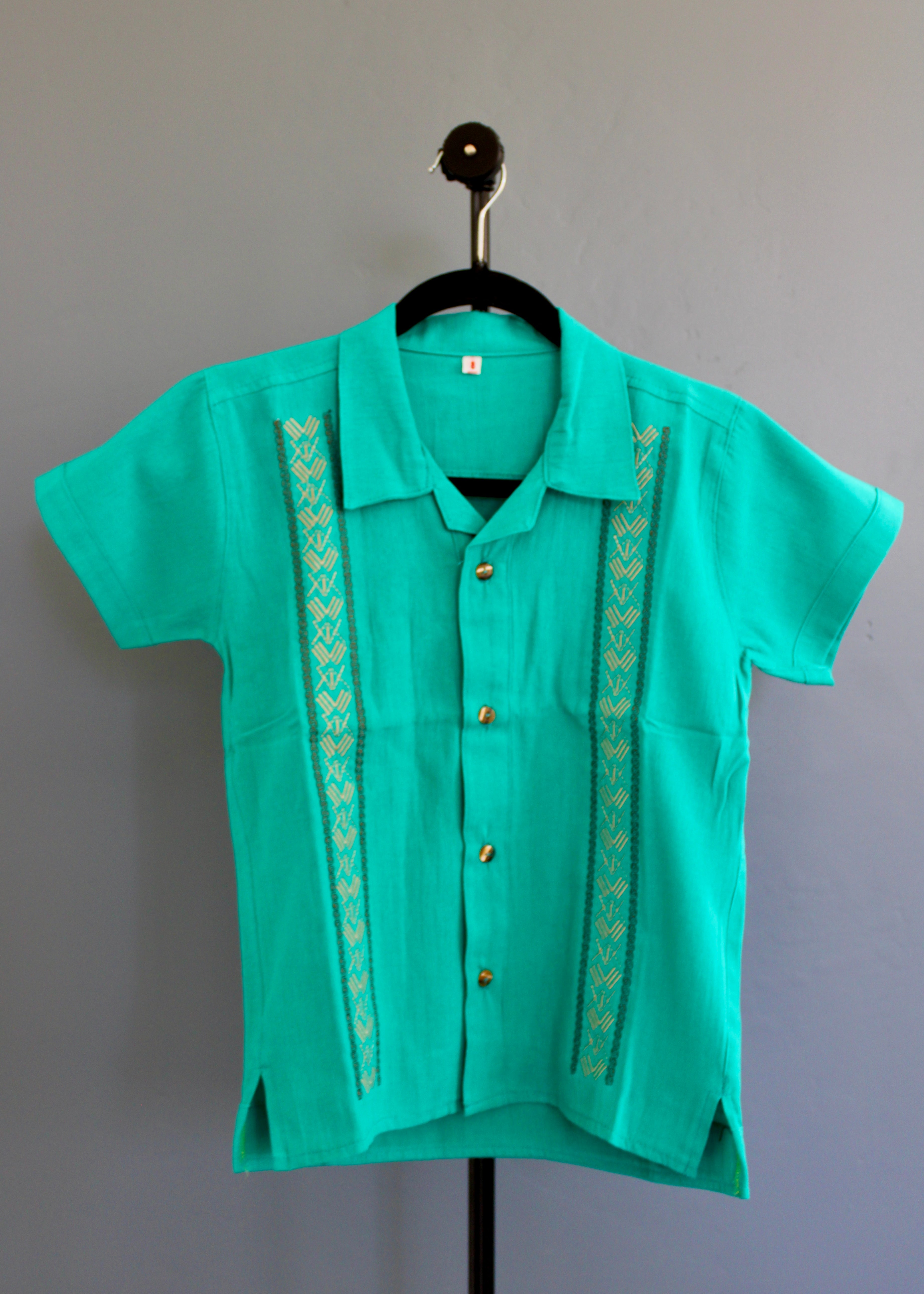 Guayabera Shirt Boys Handmade