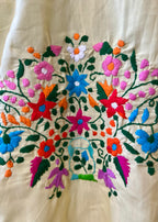 Handmade Oaxacan Embroidered Short Length Dress - San Antonino Style