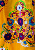 Handmade Oaxacan Embroidered Long Length Dress - San Antonino Style