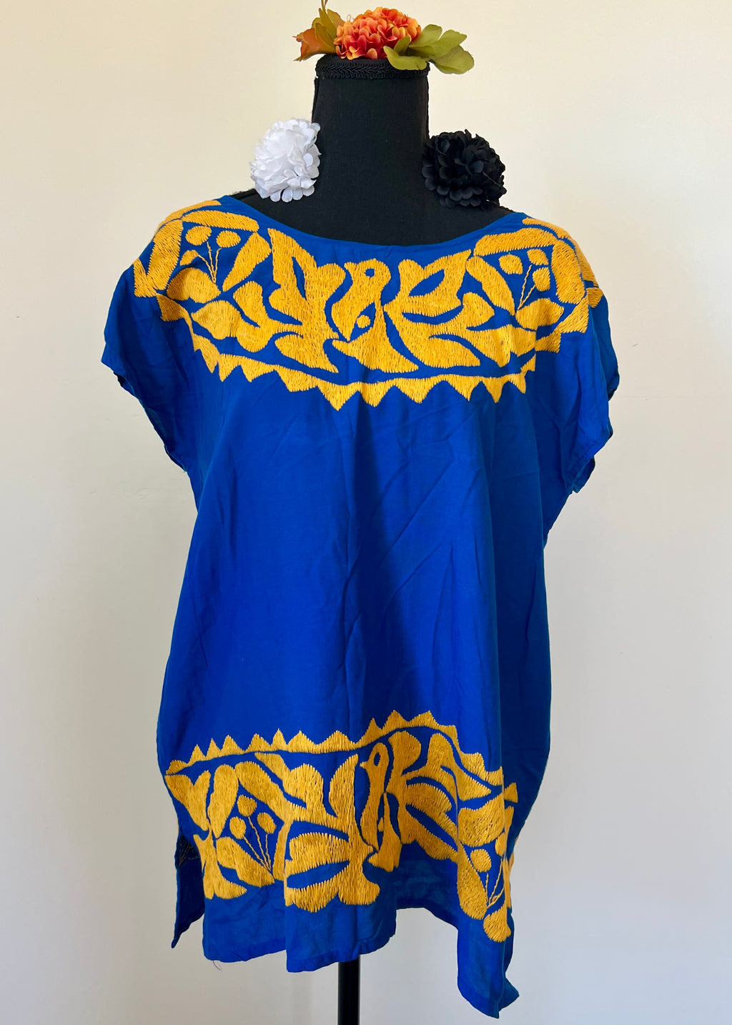 Traditional Oaxacan Embroidered Blouse – San Antonino Style