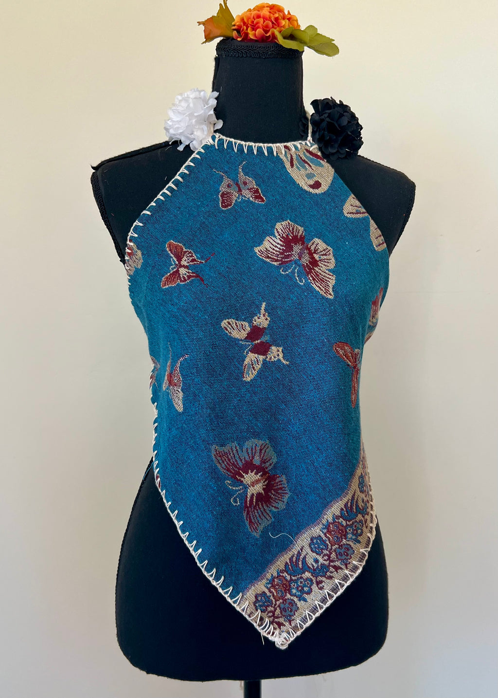 Butterfly Diamond Backless Halter Top