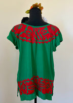 Traditional Oaxacan Embroidered Blouse – San Antonino Style