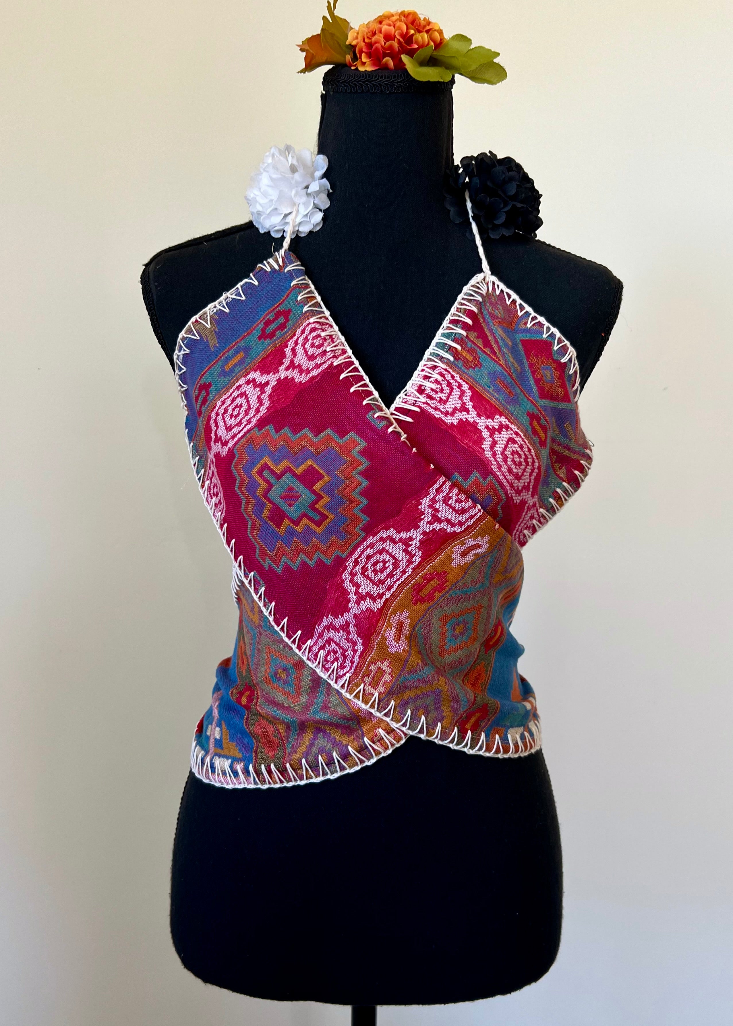 Reversible Cross-Back Wrap Top