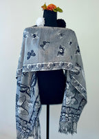 Butterfly Rebozo-Style Woven Shawl / Multi-Way Cover-Up