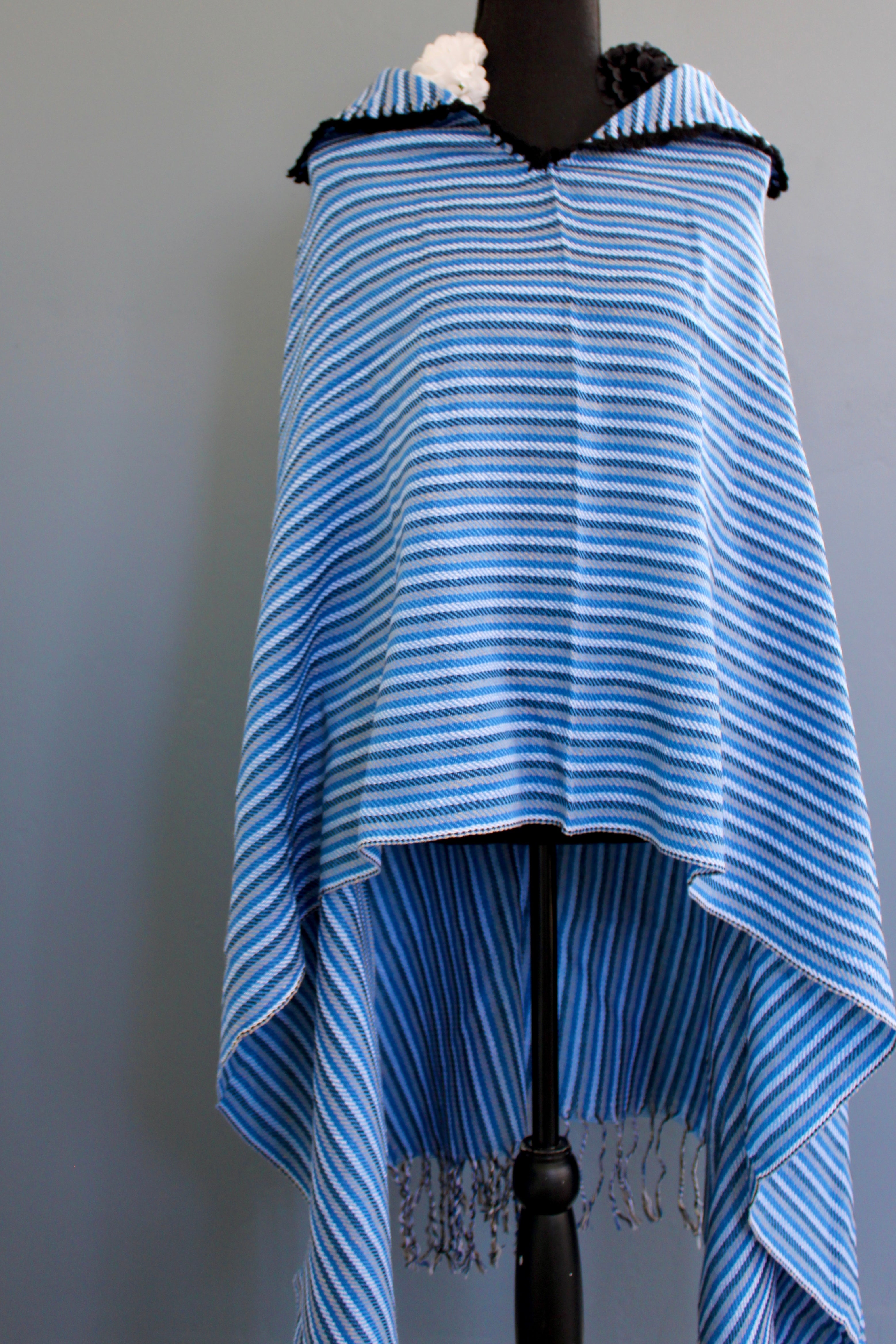 Handwoven Artisan Pancho Shawl