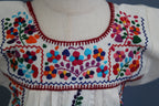 Girls Hand-Embroidered Mexican Dress - San Antonino / Oaxaca Style