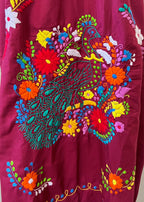 Handmade Oaxacan Embroidered Long Length Dress - San Antonino Style