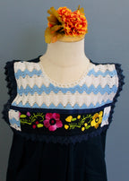 Girls Hand-Embroidered Oaxacan Crochet Dress