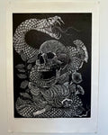 “Polinizacion” by Leon Arrazola- Grabado- Woodcut Printmaking 3/30
