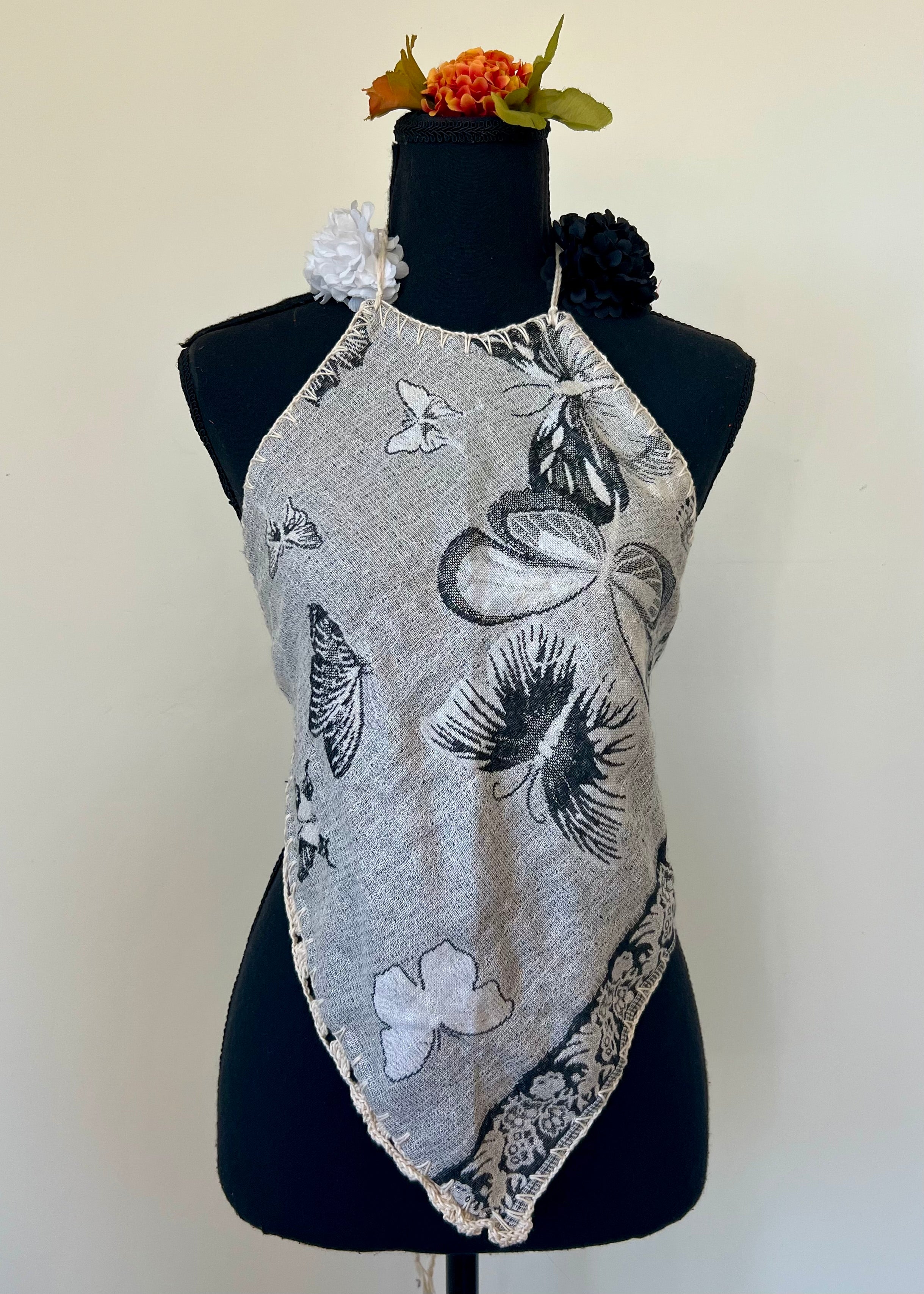 Butterfly Diamond Backless Halter Top