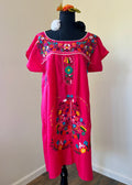 Handmade Oaxacan Embroidered Short Length Dress - San Antonino Style