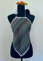 ZigZag Diamond Backless Halter Top