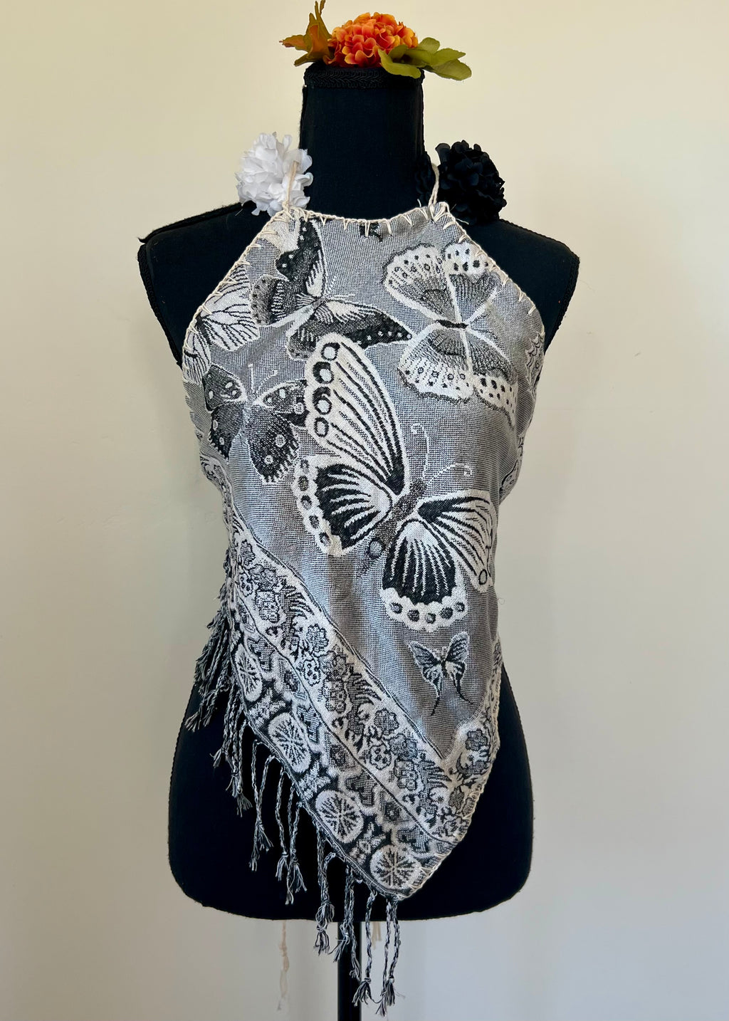 Butterfly Diamond Backless Halter Top