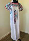 Handmade Oaxacan Embroidered Long Length Dress - San Antonino Style