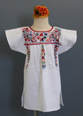 Girls Hand-Embroidered Mexican Dress - San Antonino / Oaxaca Style