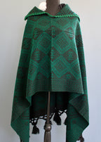 Artisan Woven Poncho with Tassels