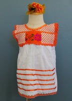 Girls Hand-Embroidered Oaxacan Crochet Dress