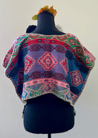 Full Geometric Cropped Huipil-Style Top