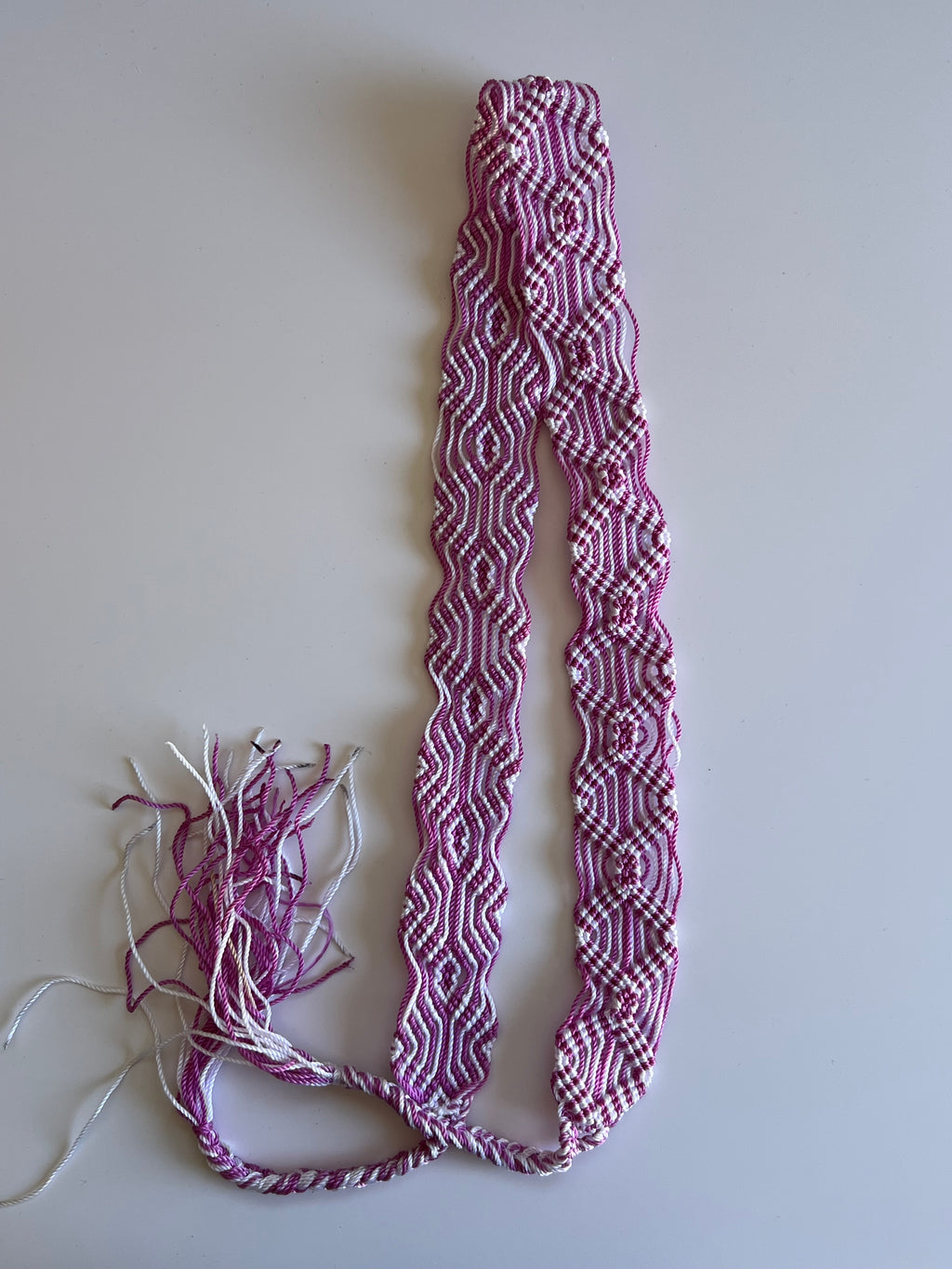 Woven Braided Pink Belt