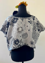 Floral Cropped Huipil-style Top