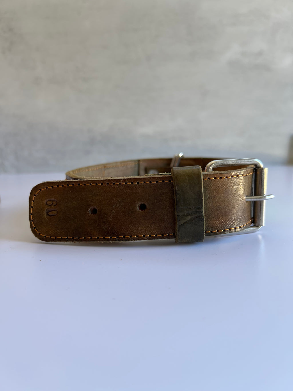 Leather Dog Collar with Embroidered Details