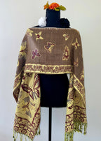 Butterfly Rebozo-Style Woven Shawl / Multi-Way Cover-Up